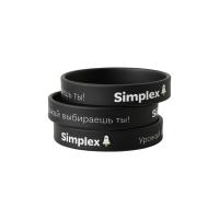 Simplex браслет силиконовый черный