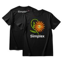Футболка черная Simplex с двойным принтом